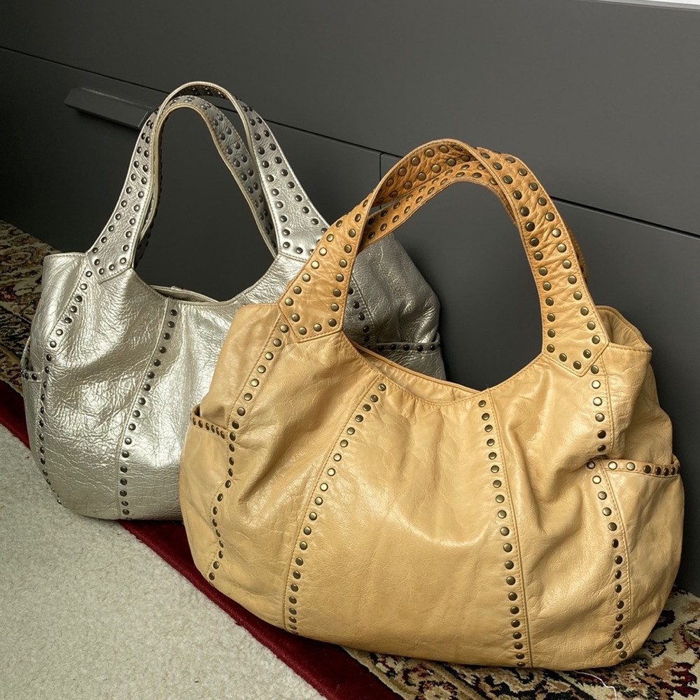 Lot of 2 Buttery Leather Hobo bags by Kooba Lucy Rivets Bag